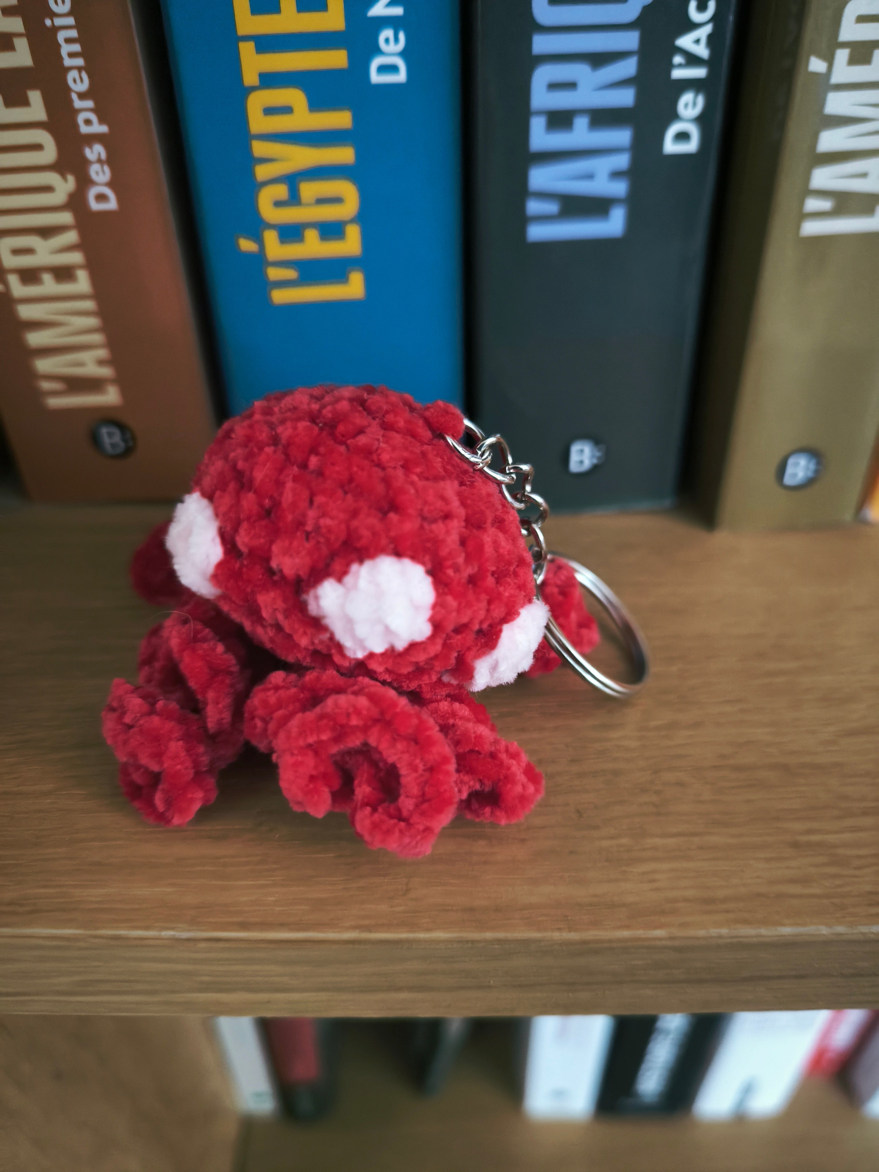 Porte clé poulpe aliens Accessoire crochet fait original